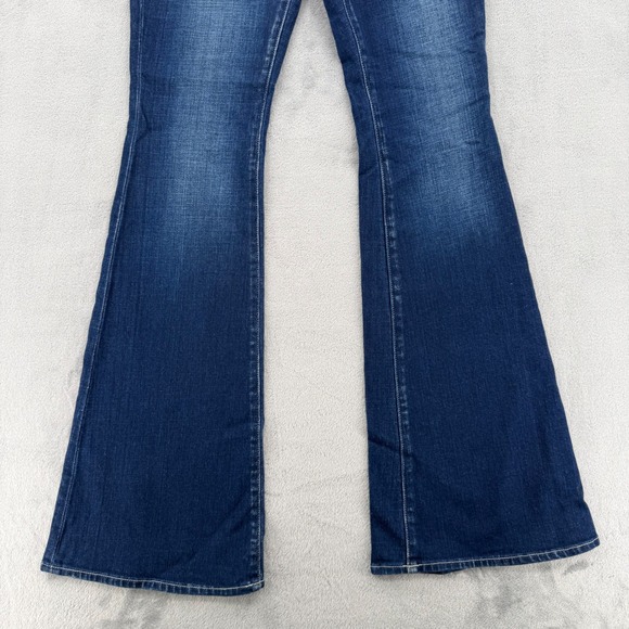 L'AGENCE High Rise Flare Denim Jeans Dark Wash‎ Strech Women's Size 24 - Picture 4 of 12